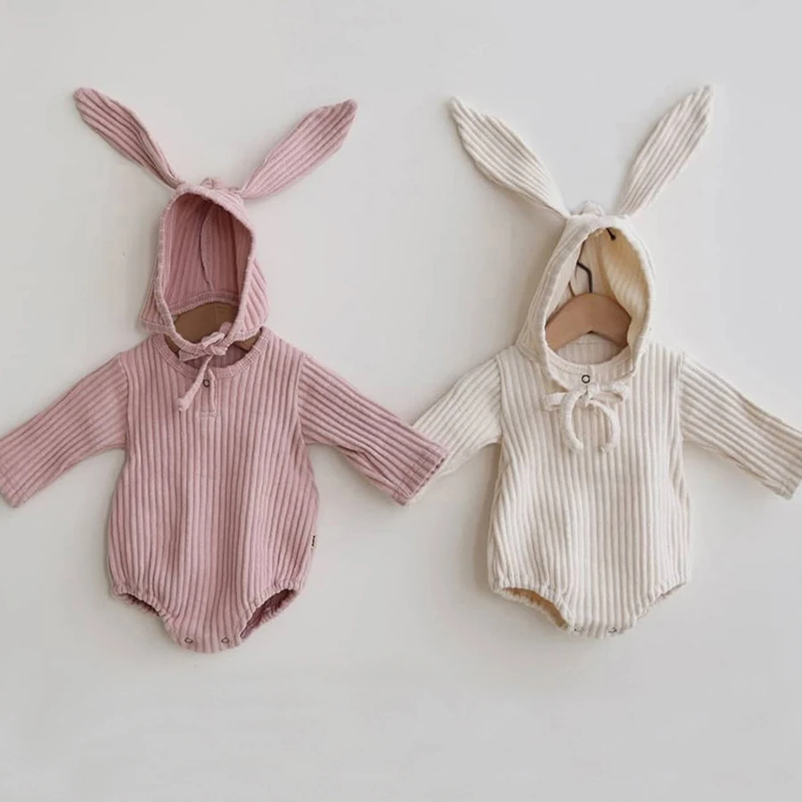 Одежда для малышей с кроликом; комбинезон для девочек; зимняя одежда для малышей; комбинезон с длинными рукавами для новорожденных мальчиков; Одежда для маленьких девочек; комбинезон для младенцев
