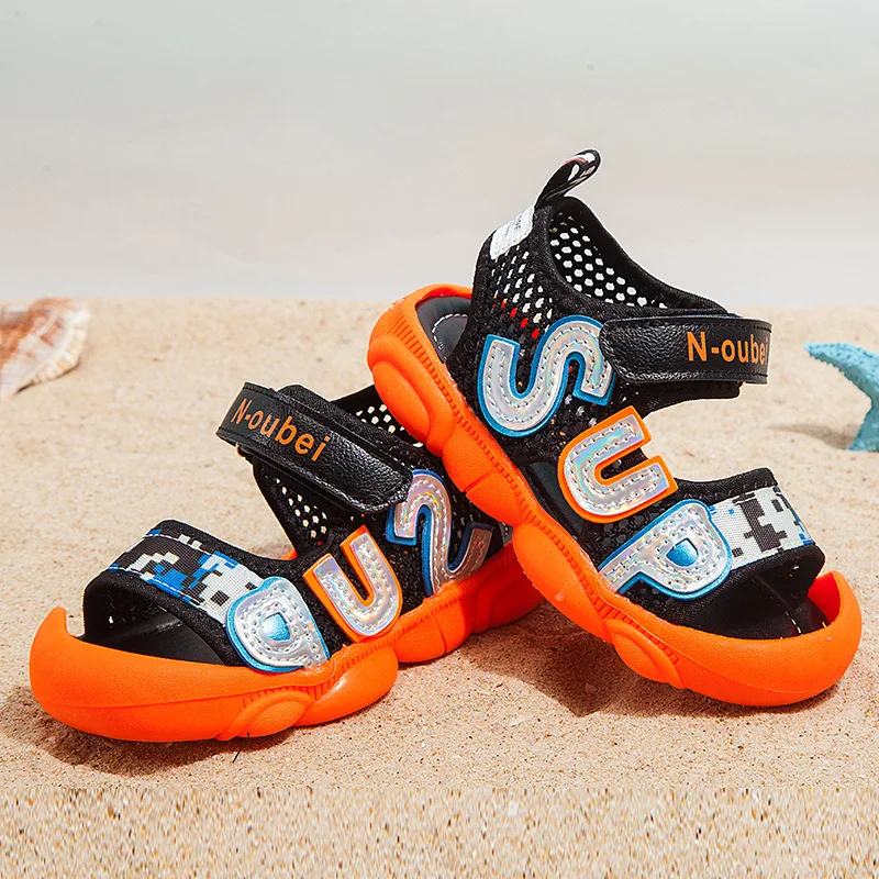 

Nobel Qiqi into BOY'S Sandals 2019 Summer Fashion Comfortable Girls Soft-Sole Sandals Medium-small CHILDREN'S Shoes