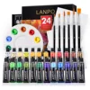 Acrylic Paints Set 12/24 Colors Professional Brush Set 12ml Tubes Artist Drawing Painting Pigment Hand Painted Wall Paint DIY 1