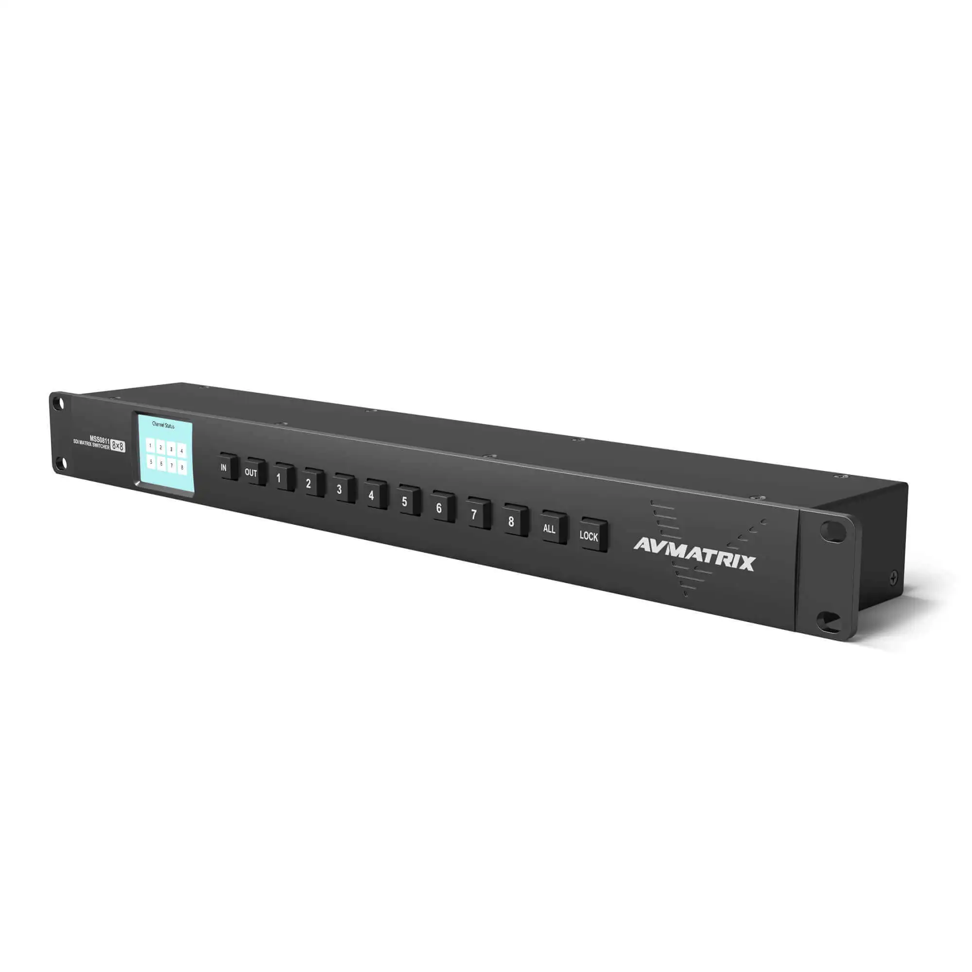 Avmatrix MSS0811 1RU 8 × 8 3G-SDI Rackmount Matrix Switcher для ТВ производства, трансляции