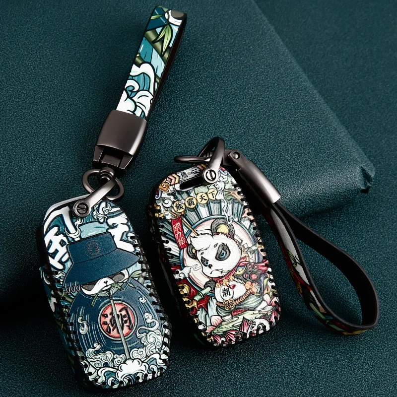 Leather Car Key Case Remote Cover For Kia Sportage Ceed Sorento Cerato