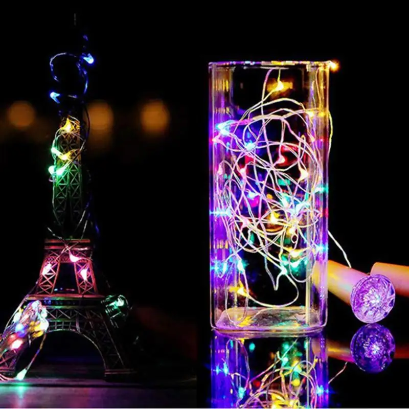 6 шт. светильники в форме винных бутылок открытый водонепроницаемый красочный струнный СВЕТОДИОДНЫЙ декоративные светильники