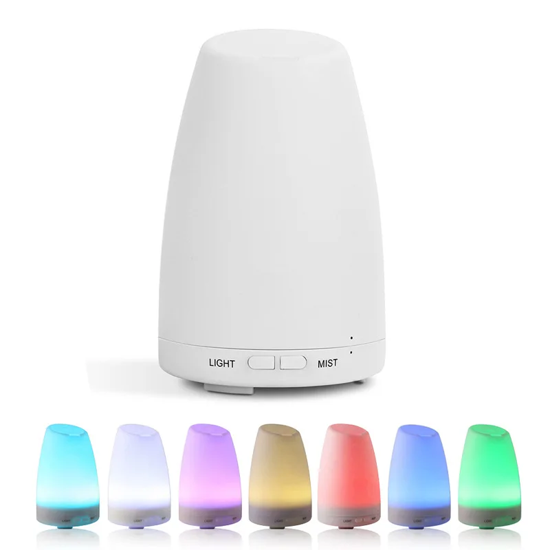 

Mini Household Humidifier Ultrasonic Essential Oil Aroma Diffuser Seven Color Led Mute Office Gifts