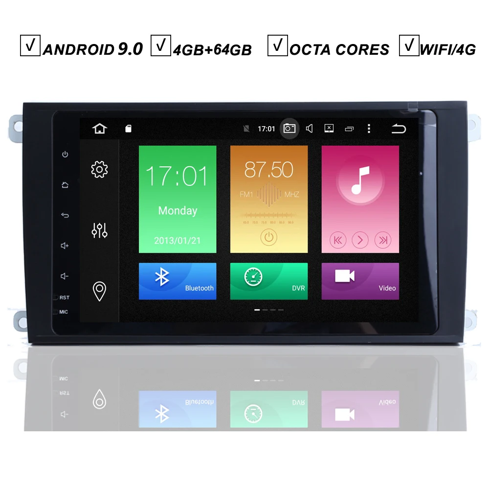 Автомобильный DVD плеер 8 дюймов IPS Android 10 GPS для Porsche Cayenne 2003 2010 Восьмиядерный