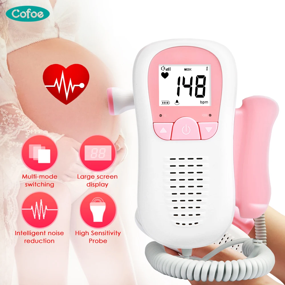 Cofoe Fetal Doppler monitor Ultrasound Baby Heartbeat Detector