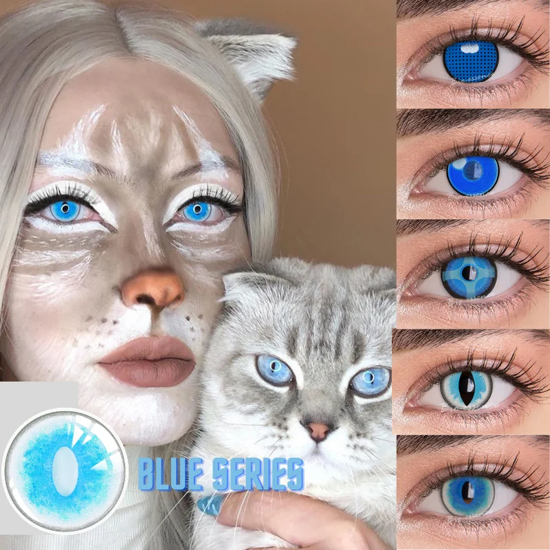 Blue Cat Eyes Contacts
