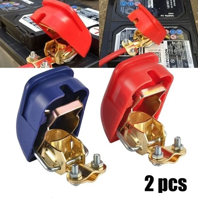 

2Pcs Car Universal Detachable Quick Release Battery Terminal Clip Connector 12V for Car Caravan Motorcycle Boat Auto Parts
