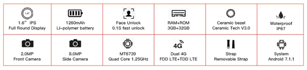 Смарт-часы KOSPET Prime, 3 ГБ, 32 ГБ, 1260 мА/ч, батарея, двойная камера, Face ID unclok, 1,6 дюймов, 4G, Android, gps, Bluetooth, умные часы для мужчин