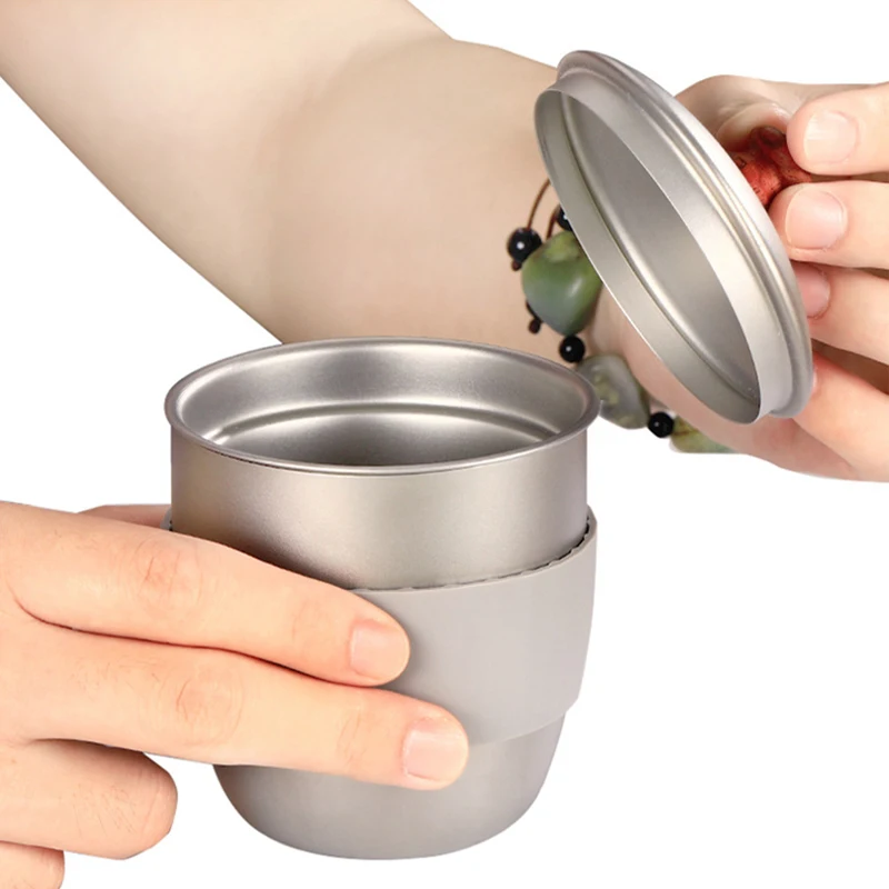 Conjuntos de Chá Viagem em Casa Recipiente com Chá Titânio Pote Portátil Escritório Copos Cerâmica Chá Café Infusor Filtro um 11 café recipiente com chá infusor filtro titânio café