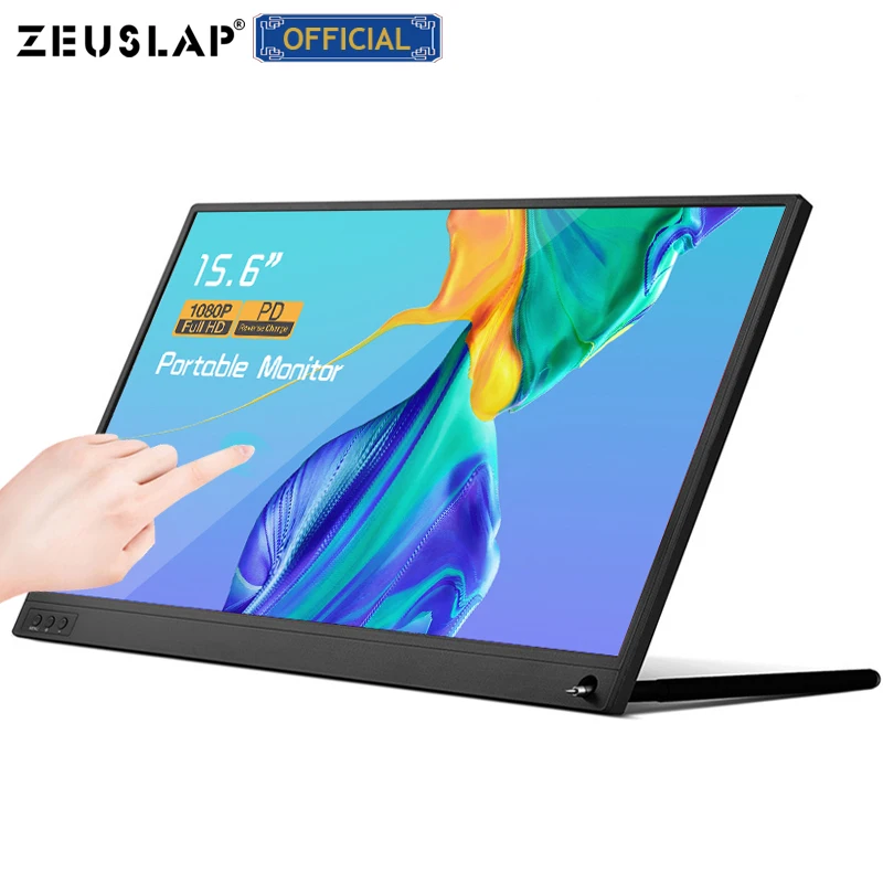 Zeuslap新15 6インチバッテリー感動ポータブルモニターサムスンs8 S9 Huawei社mate10 P30 Macbook Ps4 スイッチ Lcdモニター Aliexpress