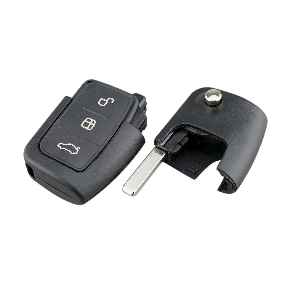 Подходит для Ford Focus Fiesta Mondeo 3 кнопки флип дистанционного ключа Fob чехол плоский нож складной ключ оболочки плоский Embryo