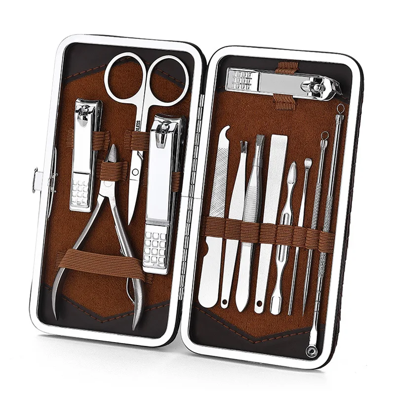 

Nail Clippers Professional Pedicure Kit Stainless Manicure Set with File Scissors Clipper Cuticle Scissors Nail Tools Set Makeup