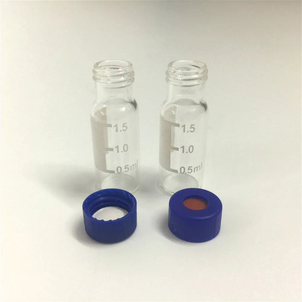 

1.5ml small opering screw-thread vial with write-on spot Small Clear Glass Essential Oils Bottle -100pcs/pack