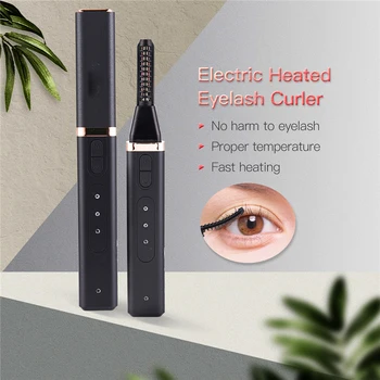 

Portable Perm Heated Eyelash Curler Women Lashes Makeup Tools Long Lasting 3 Gear Control Painless Fast Curling Eyelashes Kits