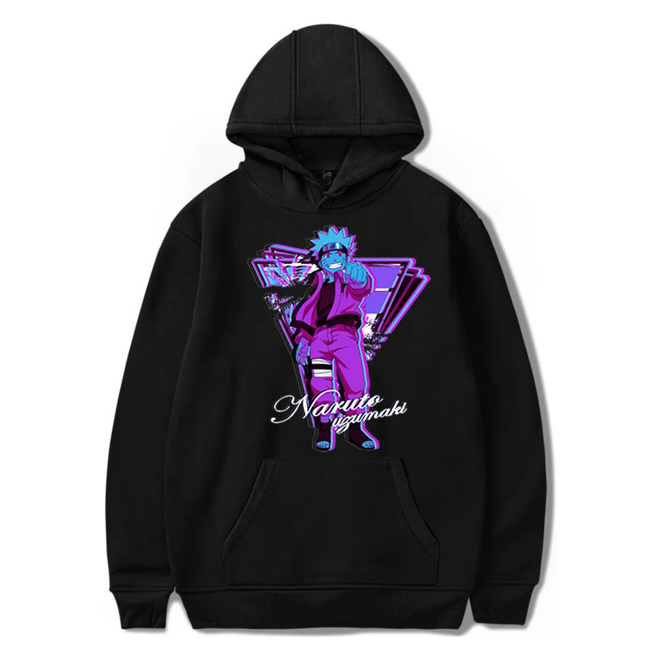 

uzumaki naruto Hoodies purple black green color Hooded Top unisex Women Sweatshirt Long-sleeved student Autumn Casual Hooded