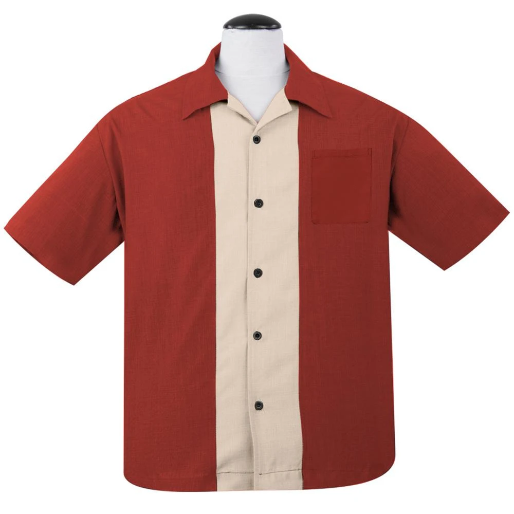 Camisa Rockabilly de manga corta para camisa Retro de bolos, ST125, de algodón, de verano, L 3XL|Camisas informales| - AliExpress