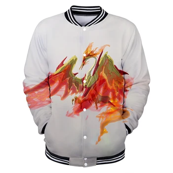 

2019 New designs Pokemon Baseball uniform Autumn Casual Harajuku Pokemon Baseball Jackets plus size for men streetwear