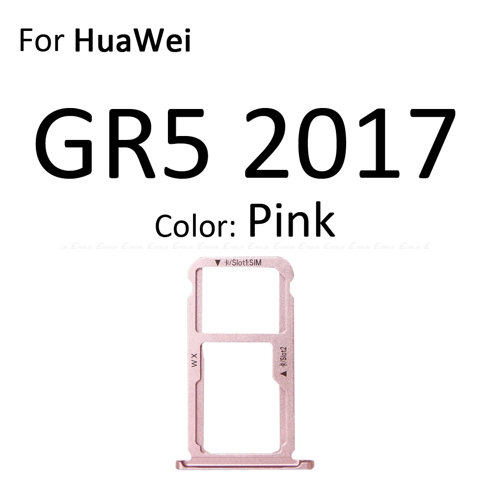 Sim Micro гнездо для sd-карты держатель Слот лоток ридер для Huawei Honor 7X7 S GR5 адаптер контейнер Сменные соединительные детали - Цвет: For GR5 2017 Pink