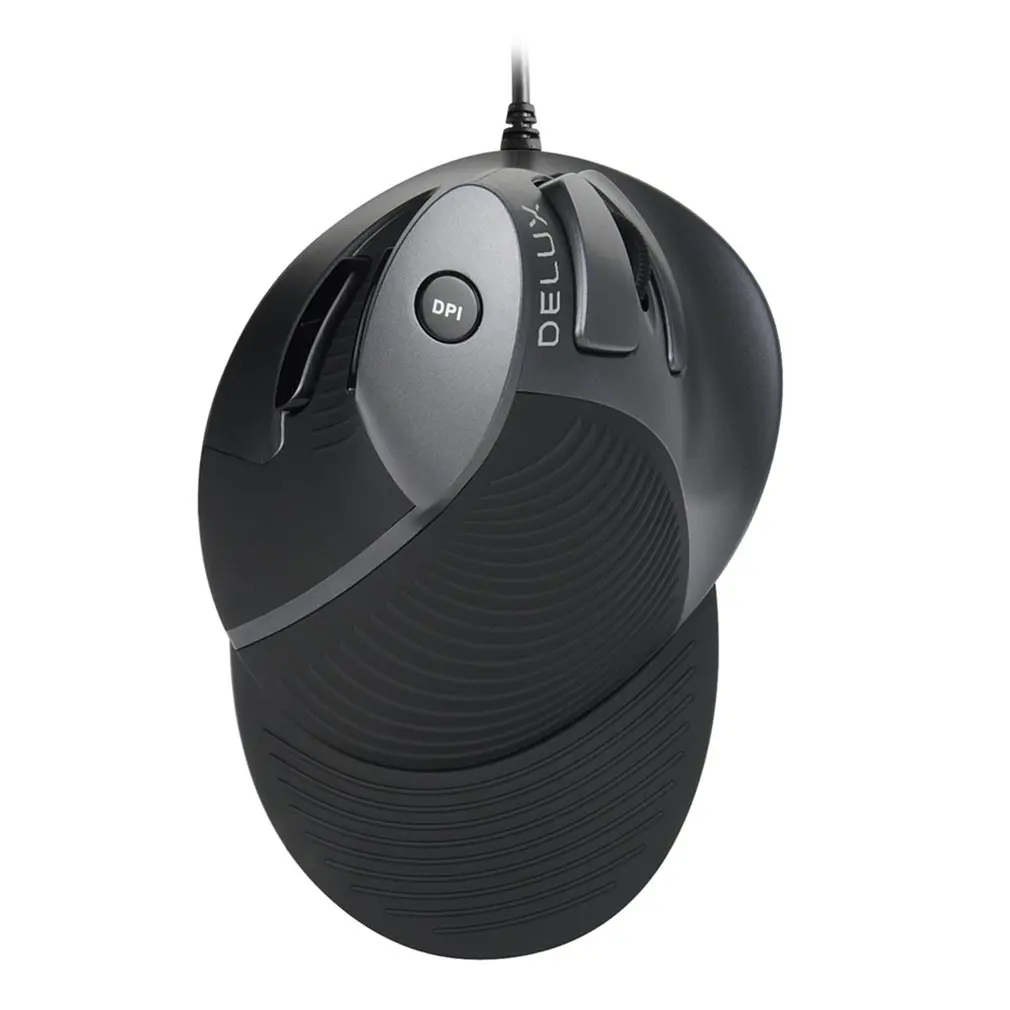 Delux M618GX Беспроводная игровая мышка 6 кнопок 1600 dpi эргономичная Вертикальная компьютерная мышь с резиновой защитной оболочкой для ПК ноутбука