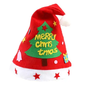 

Christmas Santa Claus Hat Stimulate Visual Development Added Interest Kid Winter Warm Reindeer Snowman Tree Decoration Cap