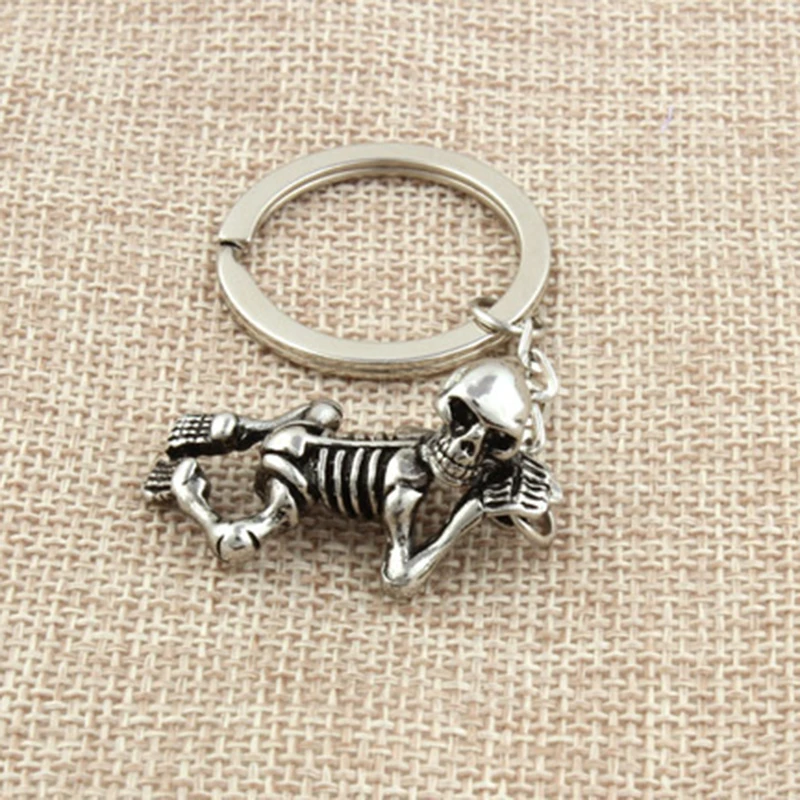 Skull Bead Metal Goud mat | Metalen schedeltje voor over het