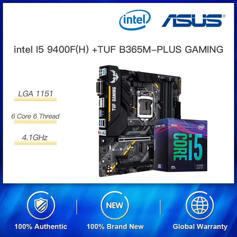 Материнская плата ASUS TUF B365M-PLUS игровая сокет LGA 1151 поддержка WIN7 с 6-ядерным