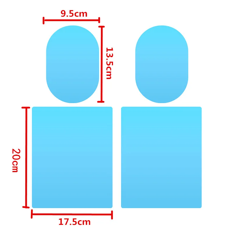 2/4 шт. автомобиль боковая Зеркало заднего вида Водонепроницаемый Анти-Туман Пленка боковое окно Стекло пленка может защитить вашу видения вождения очки солнечные очки в дождливые дни - Название цвета: 5pcs A size