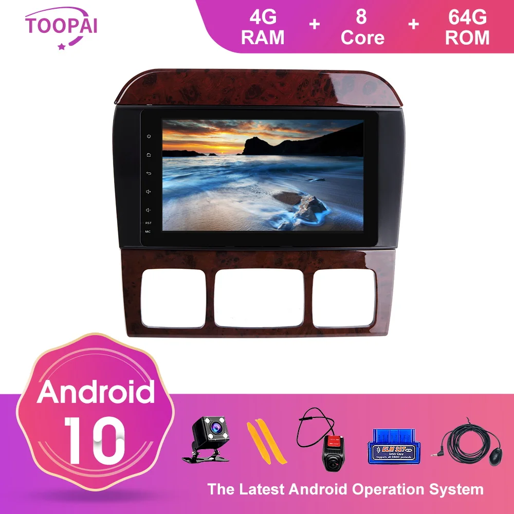 TOOPAI Android 10 для Mercedes Benz S Class W220 W215 S280 S320 1998-2005 Авто Радио Навигация GPS Автомобильный мультимедийный плеер TOOPAI Android 10 для Mercedes Benz S Class W220 W215 S280 S320 1998-2005 Авто Радио Навигация GPS Автомобильный мультимедийный плеер