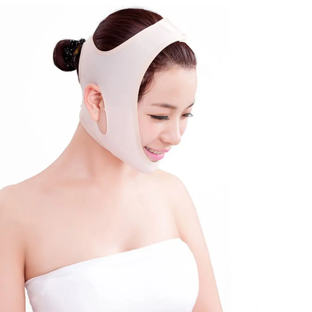 Face Mask Lifts Double Chin Thin-Faced Shape Tension Mask Breathable Lycrab Skin Tone Mask