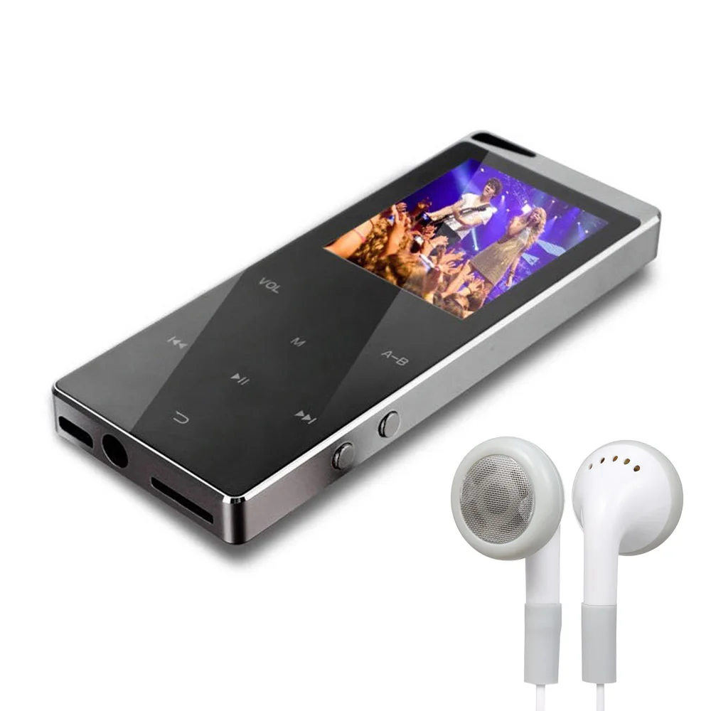 

Bluetooth MP3 Player 4GB/8GB/16GB Portable Ultra-thin Digital Music Player TF Card Slot Touch Button BT FM Radio with earphone