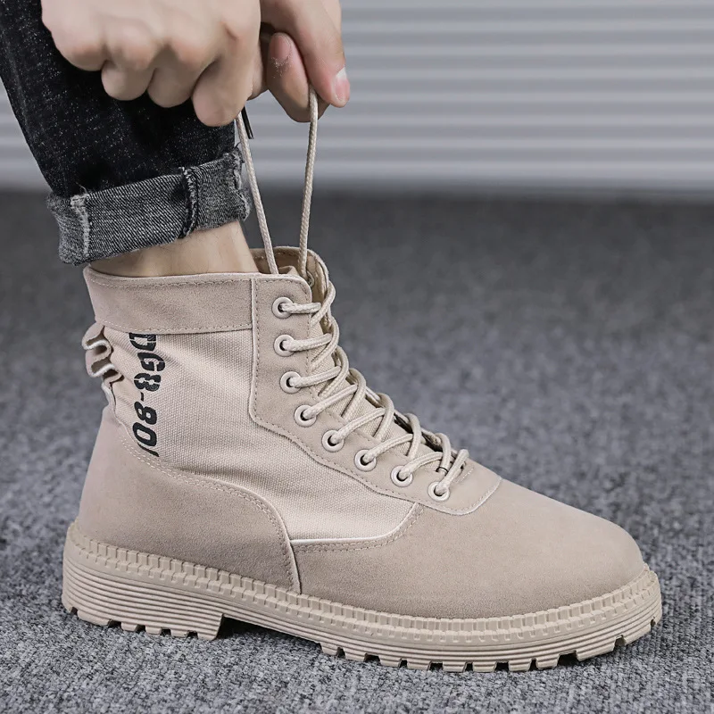 

MEN'S SHOES 2019 Autumn And Winter New Style Martin Boots Men's Hight-top Work Shoes England Casual Fashion Men's Boots Men's Hi