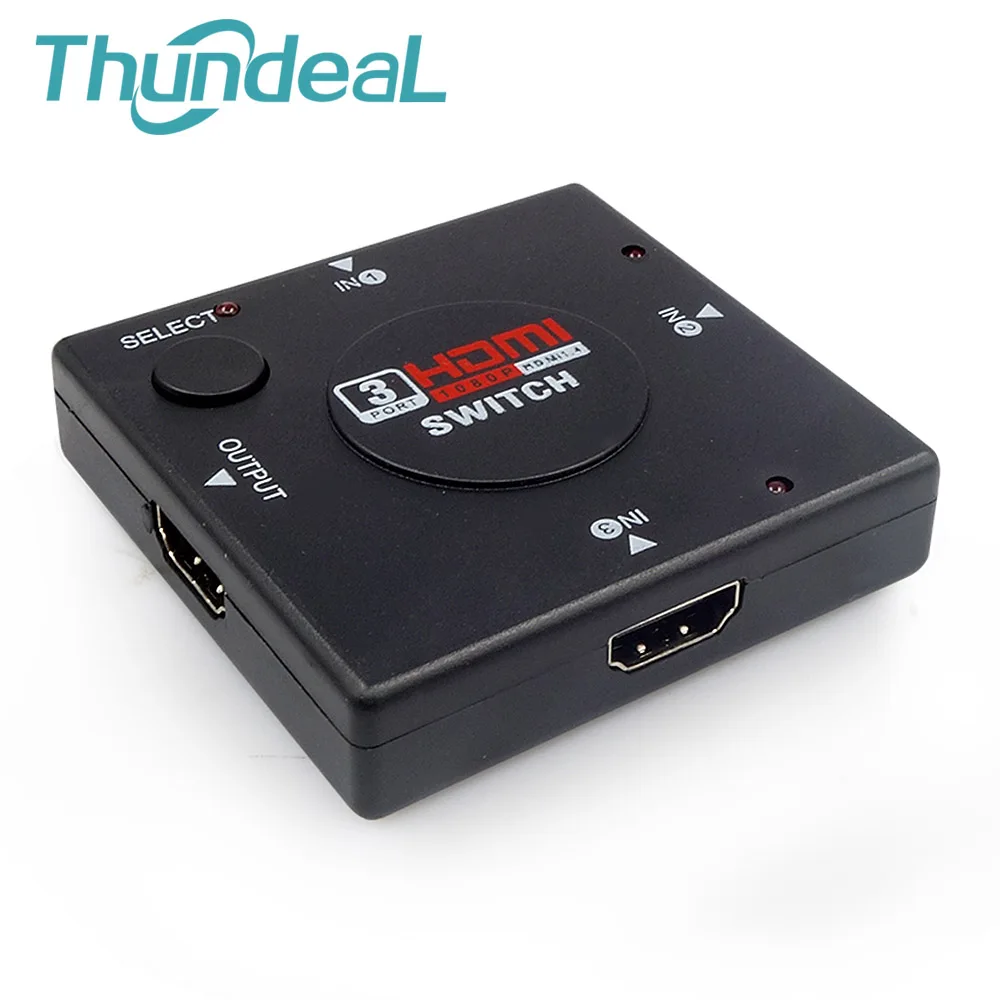 ThundeaL 3/5 Вход до 1 выход HDMI переключатель 1080P Переключатель HDMI ИК-пульт дистанционного управления Управление для PS3 Xbox HD ТВ DVD ТВ проектор