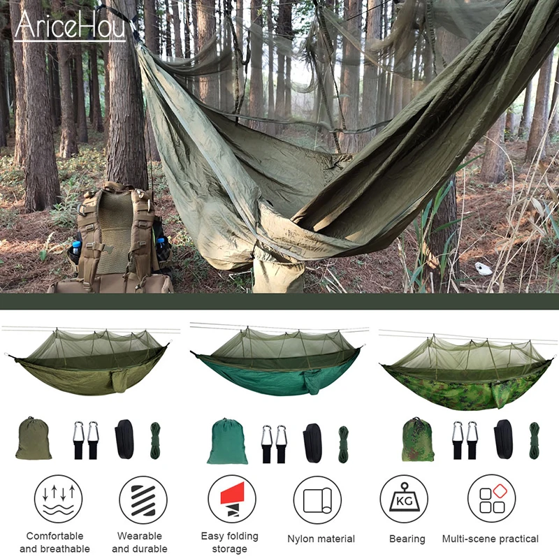 Details about   Ultralight Mosquito Hammock Swing Hanging Furniture Portable Chair With Strap 