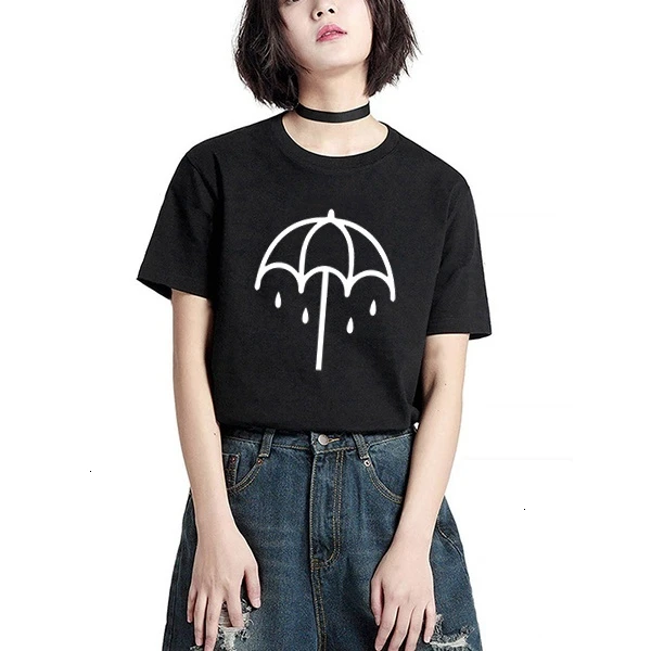 

Women Loose Style bring me the horizon T-shirt Summer Letter Print Harajuku Tops younhg street style grunge tumblr tees K680