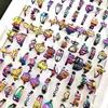 Wholesale Bulk 100pcs/lot Laser Cutting Pattern Mix Stainless Steel Rings Women Party Ring 3