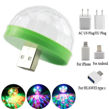 

USB Mini Disco Lights Portable LED For Home Karaoke Stage Party Decoration DC 5V USB Magic Ball Colorful Effect DJ Lighting