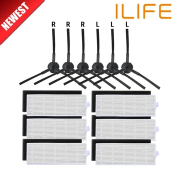 

18Pcs/lot Robot vacuum cleaner Hepa filter for ilife A8 a40 a6 a4 a4s parts filter Side Brush danhui robot vacuum cleaner parts