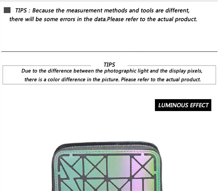 DIOMO, новинка, кошелек для женщин, модный, светящийся, геометрический, на молнии, кошелек для монет, денег, сумка, держатель для карт, маленький, короткий кошелек для женщин