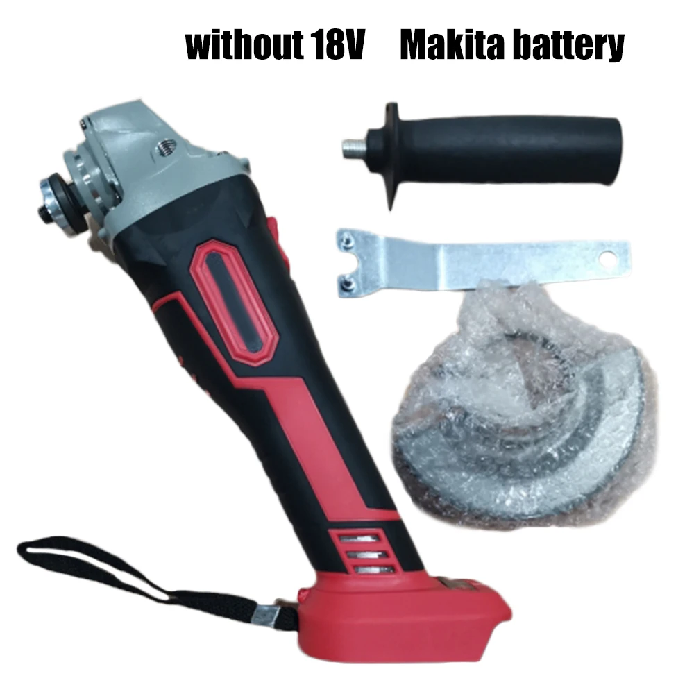 

100mm 18V Brushless Wireless Impact Angle Grinder Head Tools Kit Without Battery Power Tools Woodworking Polishing