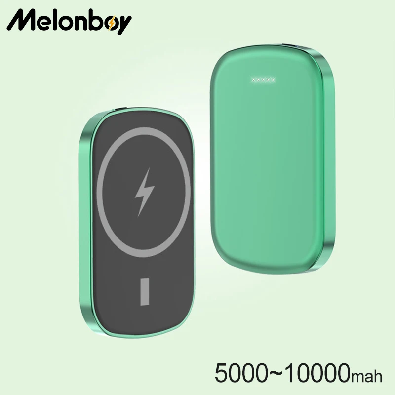 Melonboy 10000 мАч повербанк беспроводной быстрая зарядка зарядный кабель type c внешний