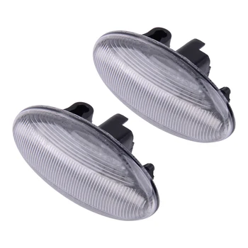 

1Pair ABS Clear Dynamic LED Side Marker Indicator Light Fit For Peugeot 1007 107 206 207 Citroen C1 C2 C3 C5