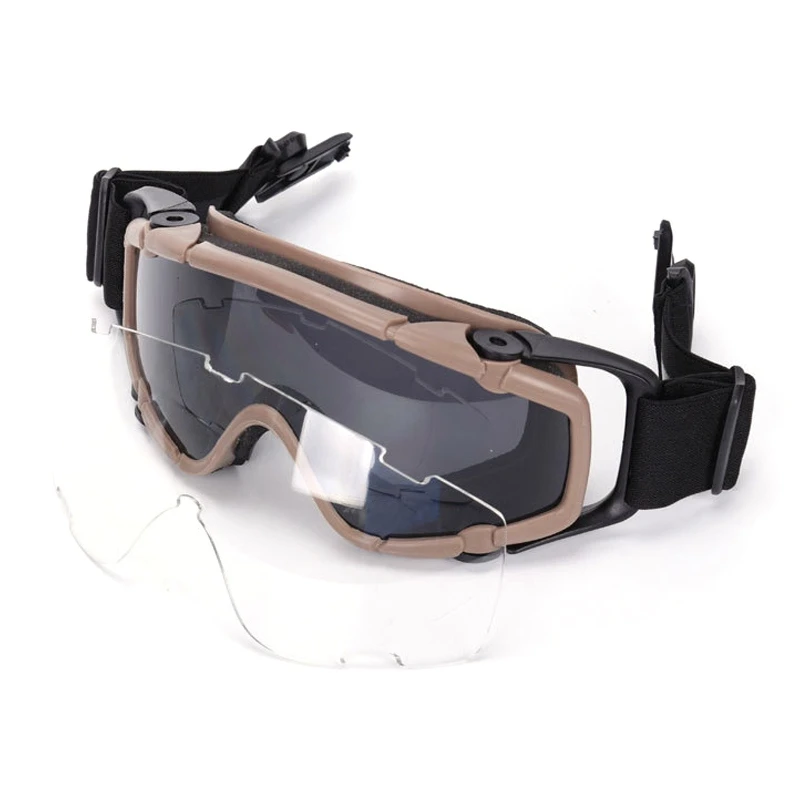 Airsoft баллистических очки для шлем охоты Пейнтбол защита глаз CS очки с Чехол
