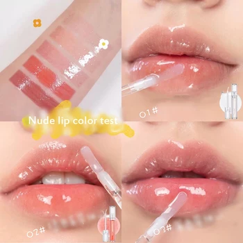 

Moisturizing lip Plumping Lip Gloss Lip Plumper Makeup Glitter Nutritious Liquid Lipstick Transparent lipstick Clear Lip Gloss