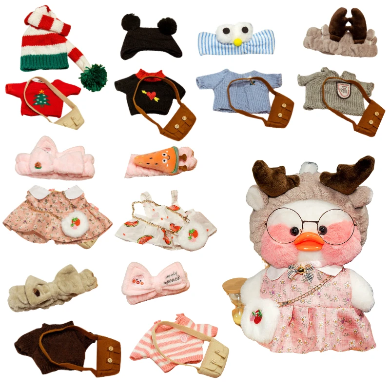 Ropa Kawaii para pato Lalafanfan de 30cm, peluche suave, pato de juguete,  paño de pato Lfanfan, accesorios para vestir, juguetes para niños| | -  AliExpress