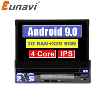 

Eunavi 1 din Android 9 Universal 7" Car Radio Stereo Quad Core 1din Headunit Steering Wheel control gps navigation IPS 1024*600