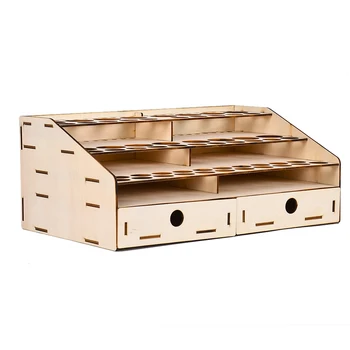 

58 Wooden Hole Paint Rack Stand Pigment Ink Bottle Paints Tool Storage with three sizes' holes Cabinet Holder Organizer