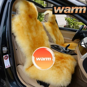

Car Seat Cover Natural sheepskin Car Seat Protector Auto seat covers Car Seat Covers for BMW Toyota Honda Pink car accessories
