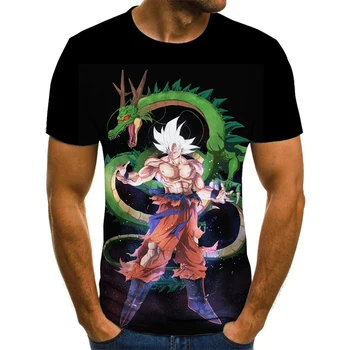 

New Cartoon Dragon Ball Z 3DT Shirt Harajuku Super Saiyan Anime Men's and Women's T-shirt Funny Streetwear T-shirt