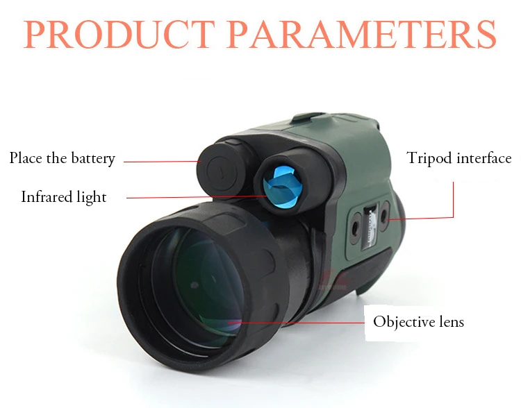 Монокуляр высокой четкости, светильник низкого уровня, ночное видение, охотничий патруль, инфракрасный телескоп