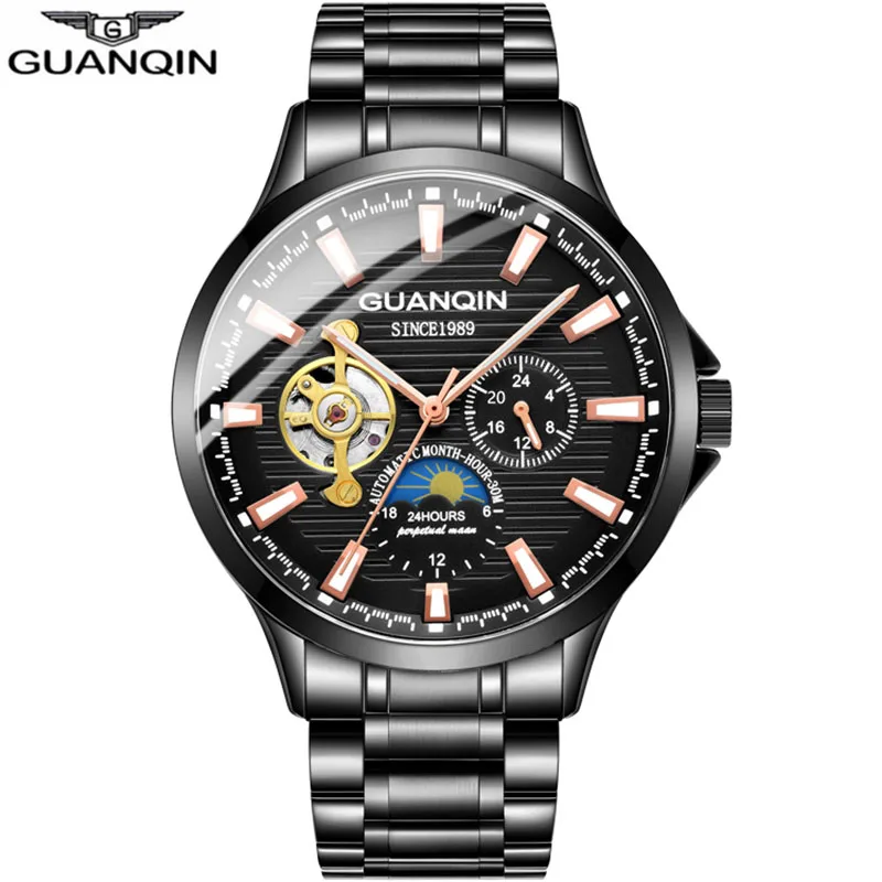 GUANQIN 2019 новые мужские часы водонепроницаемые автоматические светящиеся лучший